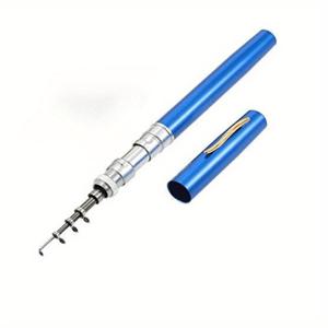 TEMU 초경량 휴대용 낚싯대 세트 - 핸들 및 접이식 디자인 - 컴팩트한 짧은 길이, 대형 확대 효율 팁으로 장거리 바다/민물 낚시에 이상적 - 초보자 및 소형 공간 사용에 적합 (송어, 파이크, 배스 등 소형 어종에 적합) - 펜 모양 디자인과 블랙 색상 옵션의 가볍고 튼튼한 낚싯대 - 간편한 조립 필요