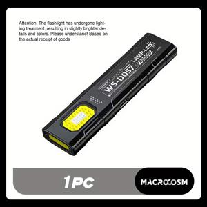 TEMU 1개 미니 슬림 손전등, 꼬리 자석, USB 충전식 가정용 비상등, COB 작업등, 빨간색 및 파란색 스트로브 라이트, 펜 클립, 모자 클립 라이트, 캠핑, 낚시, 러닝, 강아지 산책, 하이킹용, 비상 조명,휴대용 작업등,미니 손전등,얇은 디자인,조절 가능한 밝기,경량 공학,신뢰할 수 있는 구조,비상 대비자들,반려동물 주인|캠핑랜턴