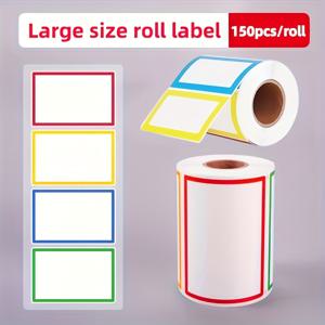 TEMU 100개 초대형 라벨 스티커, 900mm x 600mm, 빨강/노랑/파랑/녹색 – 가정용 & 사무실/학교 수기 표시에 이상적; 포장 분류 태그, 선반 정리기, 명함|카드스티커