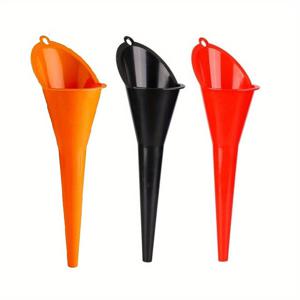 TEMU 3팩 다기능 플라스틱 긴 목 오일 깔때기 - 모든 자동차 오일 윤활유 엔진 오일 물 디젤 연료 등유 및 기타 액체용