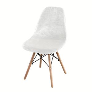 TEMU 클래식 스타일 탄성 쉘 의자 커버 1개 - 폴리에스터 & 스판덱스 혼방, 세탁기 사용 가능, 인조 퍼 질감, 베이지, 브라운, 그레이, 그린, 오렌지, 블랙, 레드, 화이트, 라이트 그레이 옵션, 홈 데코용 의자 커버