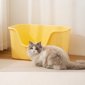 TEMU 고양이 모래 용기, 거대한 개방형 고양이 모래 화장실, 방수 고양이 둥지