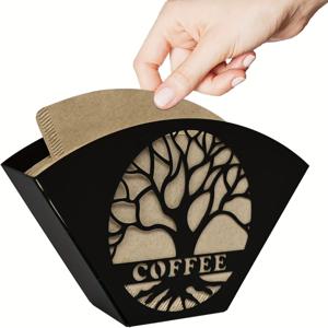 TEMU SHENGRUI 생명의 나무 커피 필터 홀더 - 복잡한 나무 디자인의 장식용 금속 냅킨 랙, 집이나 사무실 사용을 위한 벽걸이형, 다양한 크기의 필터 종이에 적합, 커피 바 액세서리, 커피콩 보관함, 커피콩 상자, 커피 필터 홀더, 커피 필터 케이스, 공간 절약형 데스크탑 정리대, 테이블용 냅킨 홀더, 티슈 홀더, 세르베트 홀더, 냅킨