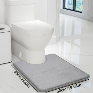 TEMU 1개 초극세사 욕실 매트 - 미끄럼 방지 뒷면 처리된 미끄럼 방지 욕실 러그, 샤워, 욕조, 욕실용 초대형 욕실 매트 - 성인, 노인을 위한 속건성 욕실 매트