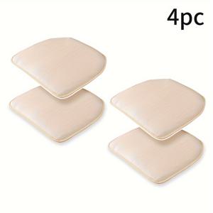 TEMU 2개/4개 세트 가죽 말발굽형 스툴 매트, 단색 의자 매트, 부드럽고 탄력 있는 인조 가죽 좌석면, 이중 두께 스프레이, 뒷면 미끄럼 방지 입자, 식탁 의자용, 바 스툴 시트 커버,스툴 쿠션,원형 스툴 쿠션, 바 스툴 커버,주방 좌석 매트, 시트 커버,클래식 디자인,얼룩 방지 매트,주방 업그레이드,바 설정|발매트|식탁의자커버