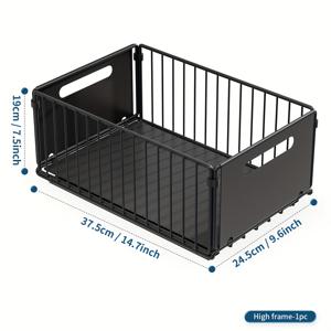 TEMU 1/2개, 캐비닛 아래 풀아웃 바구니, 주방 싱크대 풀아웃 수납 상자, 슬라이드 아웃 서랍 수납 바구니, 접시 수납 랙, 간식 및 양념 랙, 주방 및 욕실 용품 수납 랙, 주방 액세서리