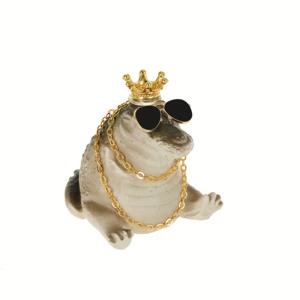 TEMU 1개의 수지 대시보드 장식, 귀여운 창의적인 자동차 장식, 만화 선글라스 체인 크라운 악어 자동차 액세서리 - 차량 내부 장식