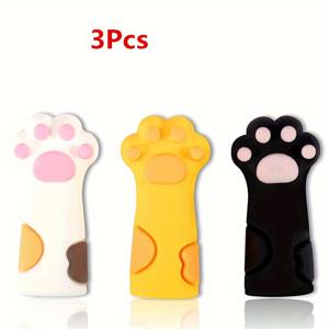 TEMU 네일 커티클 가위용 니퍼 커버 실리콘 보호 고양이 발톱 페디큐어 도구 키트 데드 스킨 가위 집게 캡 매니큐어