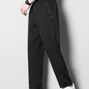 TEMU 남성용 캐주얼 조거 팬츠 - 신축성 허리끈, 사이드 지퍼 포켓, 논스트레치 원단 - 체육관, 라운지, 일상복 - 다크 그레이/차콜 - 운동복, 조깅 바지, 워크아웃 의류, 스포티한 스타일, 통기성 소재, 액티브 라이프스타일, 편안한 핏, 가벼운 원단, 피트니스 애호가용