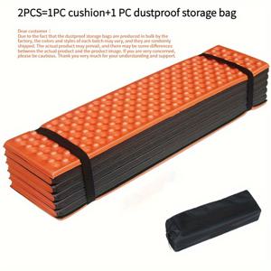 TEMU 2개(1개 수면 매트 + 1개 방진 보관 가방) 야외 Xpe 에그 슬롯 접이식 방습 패드 캠핑 낮잠 텐트 더블 에그 네스트 휴대용 캠핑 매트