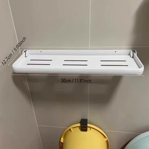 TEMU 욕실 및 주방용 공간 절약형 벽걸이 접이식 수납 선반 - 튼튼한 알루미늄, 금속 튜브 미포함, 선반