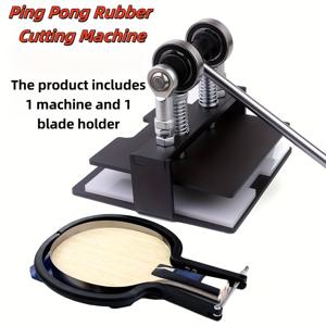 TEMU 1x 내구성 있는 철제 수동 탁구 라켓 그립 커터 - 정밀한 가장자리 다듬기 도구, 조절 가능한 깊이 컨트롤이 있는 블랙, 완벽한 탁구 패들 그립 절단용|탁구채