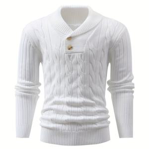 TEMU 테무진 OBM 남성 V넥 니트 긴팔 풀오버