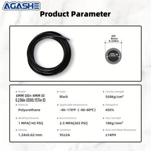 TEMU AGASHE 10개 에어 라인 튜빙 키트, PA 나일론 에어 호스 폴리우레탄 PU 튜브 및 푸시 투 커넥트 피팅, 안전하고 누수 없는 4mm/6mm/8mm/10mm/12mm 나일론 튜브용 티 유니온 엘보 피팅, 32.8피트(10미터) 에어 호스