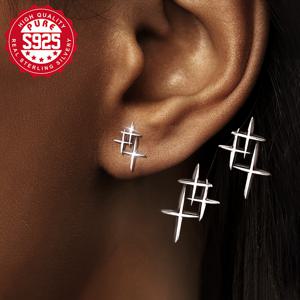 TEMU S925 실버 여성 별 폭발 귀걸이 한 쌍, 데일리 모임에 어울리는 패셔너블하고 다재다능한 디자인, 모든 계절, 뮤직 페스티벌 및 파티에 완벽, 큐빅 귀걸이, 귀걸이 여성, 실버 귀걸이, 피어싱귀걸이, 귀걸이세트, 은귀걸이, 진주귀걸이, 진주 귀걸이