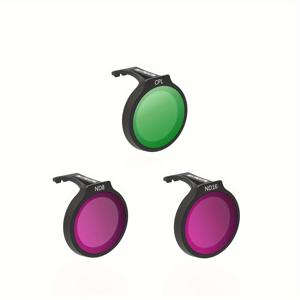 TEMU DIJ NEO 드론용 선라이프 렌즈 필터 세트 - 다색상 ND 필터 키트 (녹색, 검정, 흰색, 핑크) - 고품질 광학 유리 액세서리, 사진 및 비디오 촬영 강화, 슬림한 드론 디자인, 내구성 있는 드론 부품