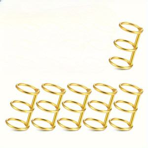 TEMU 6개입 고강도 메탈 3링 바인더 (힌지 포함) - 튼튼한 구조, 노트북, 저널, 사진 앨범, 여행 다이어리 호환 - 학교, 사무실, 비즈니스 전문가용, 견고한 디자인, 전문적인 외관, 저널링 필수품