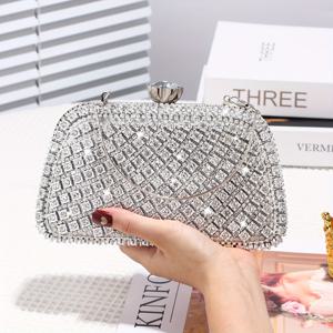 TEMU 럭셔리 글리터 젬 이브닝 클러치 백, 섹시한 물방울 무늬, 우아한 반짝이는 핸드백, 생일 및 데이 선물에 완벽, 버클 클로저와 나일론 안감이 있는 세련된 폴리에스터 지갑