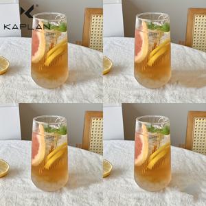 TEMU KAPLAN 4pcs 고강도 보로실리케이트 유리컵, 가정용 수직 주스잔, 투명 대용량 싱글 레이어 컵, 할로윈과 크리스마스를 위한 완벽한 선물