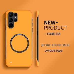 TEMU 삼성 갤럭시 S24 FE, S24 울트라, S24 플러스, S24, S23, S22, S20 FE 호환 심플 모노크롬 무테 미니멀 세미엣지 초슬림 쿨링 마그네틱 폰 케이스