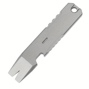 TEMU 티비바 티타늄 합금 멀티툴 프라이 바 - 병따개, 캔 노커, 스크루드라이버 등이 포함된 컴팩트 EDC 가제트 - 캠핑, 주택 개조 및 자기 방어용 튼튼한 금속 손 도구