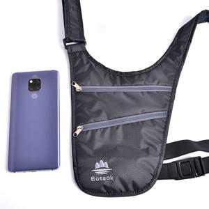 TEMU 여성용 안티테프트 여행 허리 가방, 무형 겨드랑이 디자인, 안전한 여권 및 문서 보관, 내구성 강한 옥스포드 원단, 러닝 및 아웃도어 활동에 적합 - 블루/블랙, 머니 컬러, 스포츠|힙색