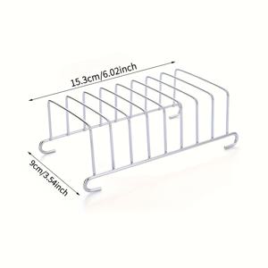 TEMU 스테인리스 스틸 에어 프라이어 토스트 랙, 베이킹 빵 랙, 주방 도구 액세서리, 3D 빵 랙, 한 번에 8개 조각의 빵을 구울 수 있는 다기능 빵 보관 랙.
