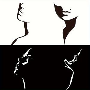 TEMU 4개 세트 얼굴 윤곽 템플릿 - 다기능 초상화 템플릿, 현대적인 얼굴 디자인, A4 사이즈--세척 가능 및 재사용 가능, 목재, 천, 종이, 벽, 캔버스 및 바닥에 DIY 공예에 적합