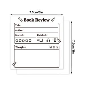 TEMU 1pc 책 리뷰 스티키 노트 패드, 3