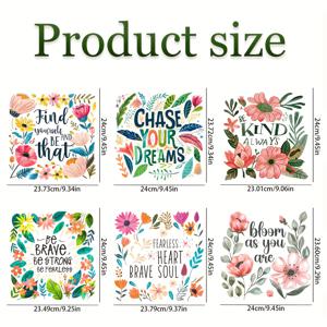 TEMU 6팩 다색 비닐 꽃 양성 에너지 아이언 온 전달, 쉽게 적용하는 DIY 열 프레스 데칼, 티셔츠, 자켓 및 청바지용, 내구성과 다용도로 사용할 수 있는 공예 스티커