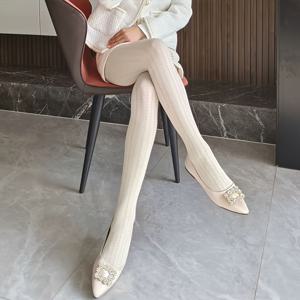 TEMU 순수하고 귀여운 망사 팬티스타킹 한 켤레, hosiery layering piece,패션 다리 커버,팬티스타킹 한 켤레,무봉제 스타킹,레이스 패널 디테일,순수한 귀여움 미학,손세탁 관리,여성 패션,여성스러운 스타일 애호가