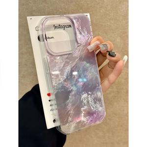 TEMU 그라데이션 빙하 패턴 광택 아이폰 11 12 13 프로 맥스 케이스, 풀바디 충격 방지 소프트 보호 커버, 트렌디한 디자인,내구성 있는 소재,가제트 보호대,아이폰 사용자