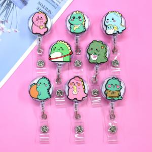 TEMU 8개/세트, 플라스틱, 공룡 테마 배지 릴, 초록 분홍 파란색 동물 공룡 배지 릴 클립 배지 홀더 의사 학교 학생 사무실 ID 카드, 직장 필수품,컬러풀 액세서리,테마 ID 홀더,내구성 있는 플라스틱,리트랙터블 배지 릴,ID 카드 릴,이벤트 스태프,사무직 근로자