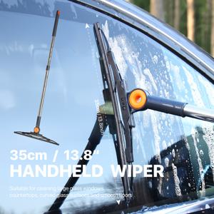 TEMU 1개, 봄 신제품 35cm/50cm 아크 유리 스퀴지, 휴대용 비 오는 날용 비 와이퍼, 모든 계절에 사용할 수 있는 유니버설 제품, 차량 유리 청소, 차체 표면 물방울, 가정용 단단한 나무 바닥 물방울, 주방 또는 욕실, 샤워실, 세탁실, 물방울, 샤워실 아크 유리 스퀴지, 거울 유리 물방울, 거실, 침실 유리 창문 청소