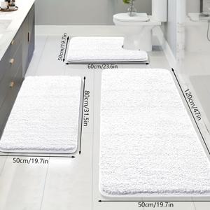 TEMU 고급 메모리폼 욕실 매트 - 빠른 건조, 세탁 가능 & 미끄럼 방지, 부드럽고 편안함, 샤워실, 주방, 세탁실 및 침실에 적합, 욕실 매트, 샤워 바닥 매트, 모던 욕실 장식, 내구성 좋은 욕실 매트, 세탁 가능한 매트, 홈 데코레이터