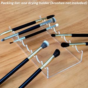 TEMU 아크릴 메이크업 브러쉬 홀더 & 건조대 - 투명하고 세련된 디자인의 화장대용 | 여러 브러쉬를 보관할 수 있음 | 메이크업, 헤어, 네일 아트 브러쉬에 이상적 | 여성용 스타일리시 디스플레이 스탠드, 휴대용 메이크업 스탠드 | 설치 필요 없는 랙 | 내구성 있는 스탠드