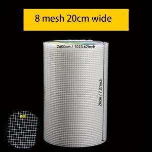 TEMU 26m 화이트 유리섬유 자가 접착 메쉬 테이프 - 8메쉬 단열 및 벽 균열 수리 테이프, 고점도 플라스틱/직물 표면 호환, 내구성 있는 섬유 메쉬 (드라이월, 석고보드, 석고용) - 실내 사용, 간편한 적용 (도구 불필요) - 리모델링 및 장식 조인트 충전에 이상적 - 장기간 균열 수리