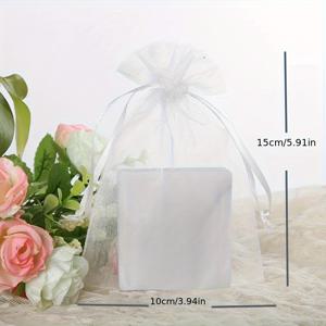 TEMU 50개 재사용 가능한 통기성 있는 메쉬 수확보호백 - 드로스트링으로 닫히는 경량 오간자망, 정원·과수원·딸기·포도·채소에 적합 | 새와 벌레 방지, 야외 사용, 결혼식 & 크리스마스 선물 포장 (내구성 강함, 걸기 편한), 과수원 그물, 드로스트링 디자인, 튼튼한 천, 식물 커버, 과수원주인, 채소 재배업체