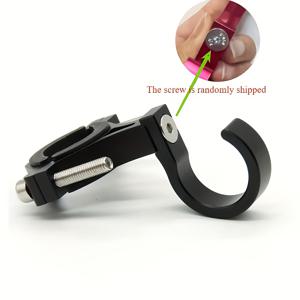 TEMU 1pc 알루미늄 합금 전기 스쿠터 걸이 보관용 후크 - Xiaomi M365/Ninebot/Kugoo/Bicycle/Motorcycle/E-bikes용 블랙 마운팅 후크, 스쿠터, 자전거, 액세서리, 스쿠터 보관용품, 세련된 금속 마감, 내구성 있는 금속 구조