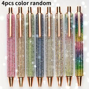 TEMU 4개 세트 반짝이는 플래시 볼펜 - 학교와 사무실에 완벽, 이상적인 선물, 랜덤 멀티컬러 프레스 펜, 필기 필수품,사무용품,스타일리시 문구류,내구성 있는 구조,부드러운 필기,선물 아이디어