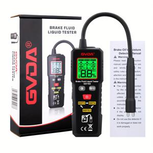 TEMU GVDA 유니버설 플루이드 테스터, 배터리 구동, ABS 소재, ≤36V 작동 전압, DOT3/DOT4/DOT5.1, 소음 및 조명 경보 기능, 플루이드 수분 함량 측정용