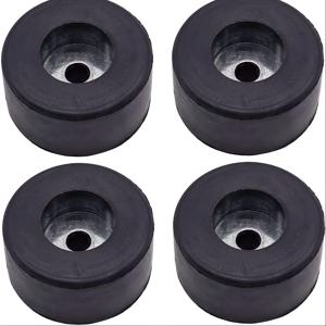 TEMU 압축기, 발전기 및 고압 세척기를 위한 4개 블랙 안티-진동 고무 풋 패드 - 내구성 있는 격리 범퍼와 나사 구멍 디자인, 진동 감소 | 안전한 장착 패드 | 내구성 있는 고무 재질