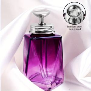 TEMU 1pc 기하학적 스틸 펌프 디스펜서 병 - 향수 없음, 비누, 로션 또는 손 소독제에 적합, 흰색 배경, 액세서리 도구|현대 미적|내구성 있는 디스펜서