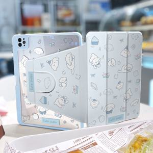 TEMU 360° 회전 접이식 보호 케이스 - 귀여운 강아지 디자인, iPad 6, 5, 4 및 10.9인치(10세대) 호환, 기기 커버,가제트 액세서리,장난기 넘치는 스타일,가벼운 소재,스마트 커버,기술 애호가,애완동물 애호가
