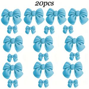 TEMU 2D 플랫, 20개 세트 레진 플랫백 리본 장식 (2가지 사이즈) - 크리에이티브 공예, 헤어 액세서리, 휴대폰 케이스, 사진 프레임, 주얼리 만들기 용품, 스크랩북, 핸드 레저 장식, 네일 아트용 리본 오너먼트, 귀걸이, 팔찌, 목걸이, 키 체인 장식