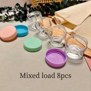 TEMU 8pcs 20g 누출 방지 플라스틱 여행용 주전자 - 얼굴 크림, 및 화장품 제품을 위한 재충전 가능한 용기, 비어 있음, 화장품 여행용 용기 | 누출 방지 디자인 | 재충전 가능한 주전자