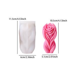 TEMU 3D 리얼리스틱 장미 실리콘 캔들 몰드, 디테일한 꽃잎 디자인 DIY 캔들 만들기용
