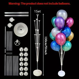 TEMU 13/19피스 풍선 컬럼 홀더 세트, 플라스틱 풍선 타워 장식 키트 (베이스 및 기둥 포함), 생일, 결혼식, 크리스마스, 부활절 등 행사용, 할로윈 , 재사용 가능한 풍선 가랜드, 신부 풍선, 할로윈 아치, 파티 장식, 축제 액세서리, 경량 구조, 내구성 강한 기둥, 이벤트 조직자, 휴일 쇼퍼