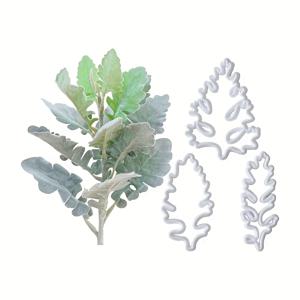 TEMU 센에시오 시네라리아 퐁당 몰드 세트 3개 플라스틱 잎 커터 몰드 DIY 설탕 공예 폴리머 클레이, 도우 모델링 커터 플라스틱 몰드
