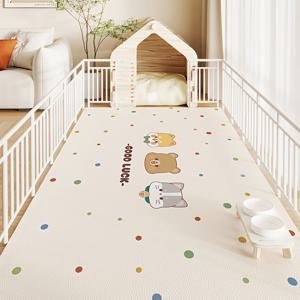 TEMU 고품질 강아지 패드 - 귀여운 만화 디자인의 쉬운 청소 내구성 플라스틱 애완동물 매트, 여름 냉각 및 사계절용 개집, 고양이 등반 패드, 다양한 사이즈 가능, 사계절용 애완동물 매트 | 컬러풀한 애완동물 장식 | 가벼운 무게의 야외 고품질 애완동물 매트|강아지유모차